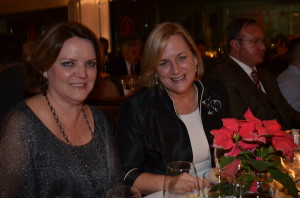 Anete Tauber, da  Lufthansa (à direita) durante jantar de premiação